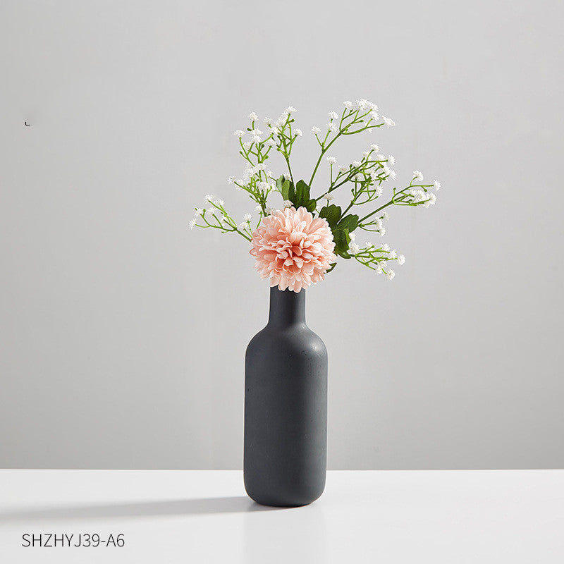 Living Room Dried Flower Flower Arrangement Ceramic Vase